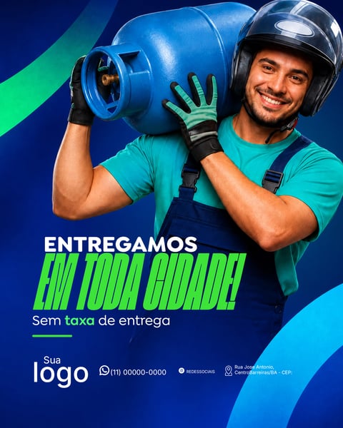 DISTRIBUIDORA DE GÁS E ÁGUA SOCIAL MEDIA PSD EDITÁVEL 8