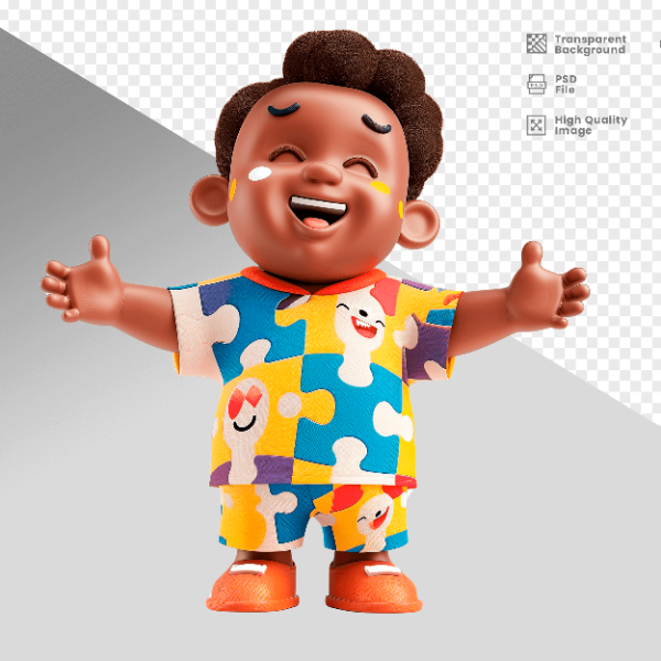 MASCOTE 3D PERSONAGEM PARA COMPOSIÇÃO