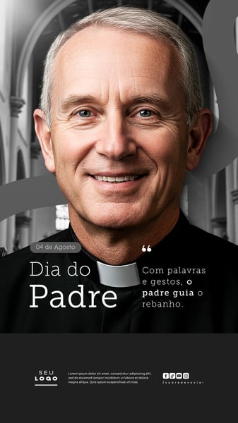 DIA DO PADRE 04 DE AGOSTO SOCIAL MEDIA PSD EDITÁVEL STORY 4