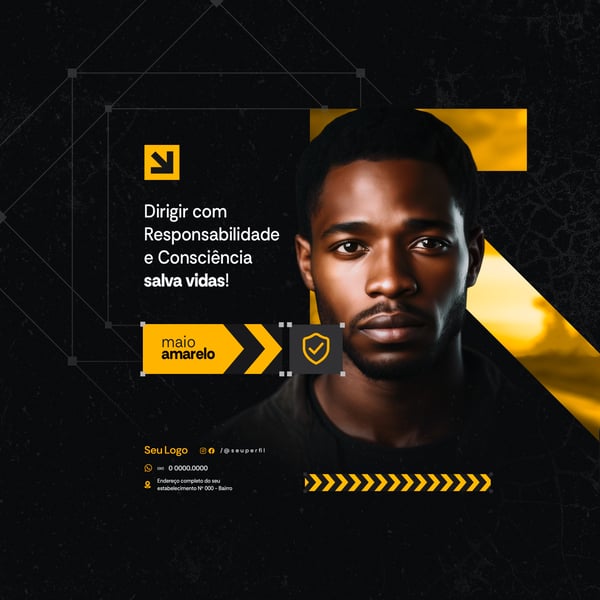 OQS MAIO AMARELO E SEGURANÇA NO TRANSITO CAMPANHA SOCIAL MEDIA POST PSD TEMPLATE 4