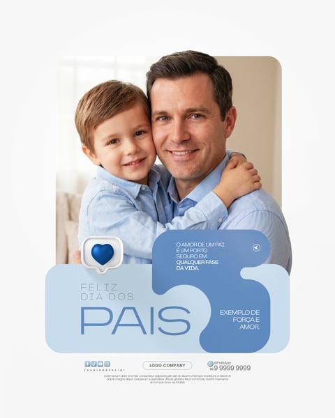 DIA DOS PAIS AMOR DE PAI SOCIAL MEDIA PSD EDITÁVEL 1