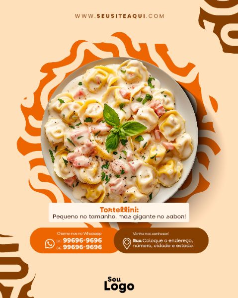 FEED VERTICAL - CASA DE MASSAS | RESTAURANTE | PSD EDITÁVEL