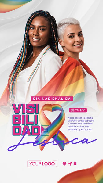 STORY DIA NACIONAL DA VISIBILIDADE LÉSBICA 29 DE AGOSTO SOCIAL MEDIA PSD EDITÁVEL 03