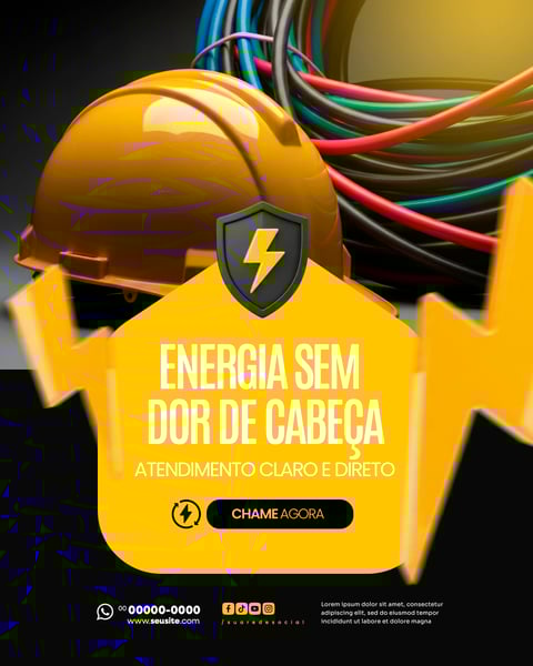 Social Media eletricista PSD Editável 7