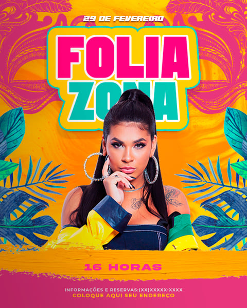FLYER ARTISTA EVENTO FOLIAZONA AGENDA DE SHOWS FEED