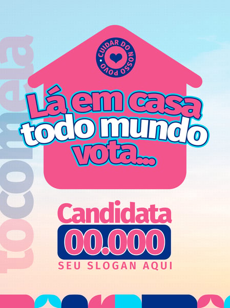 CAMPANHA ELEITORAL FEMININA VOTO FAMILIAR SOCIAL MEDIA FLYER PSD EDITÁVEL