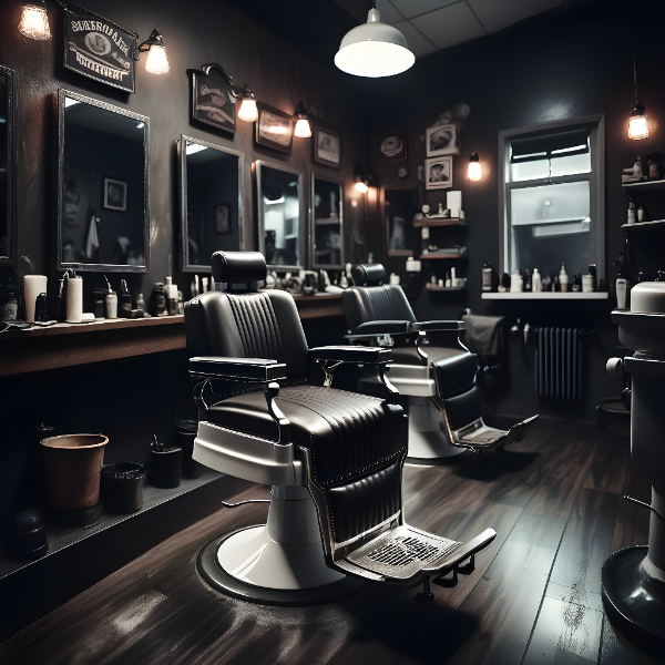 SALÃO DE BARBEARIA - BACKGROUND PARA COMPOSIÇÃO