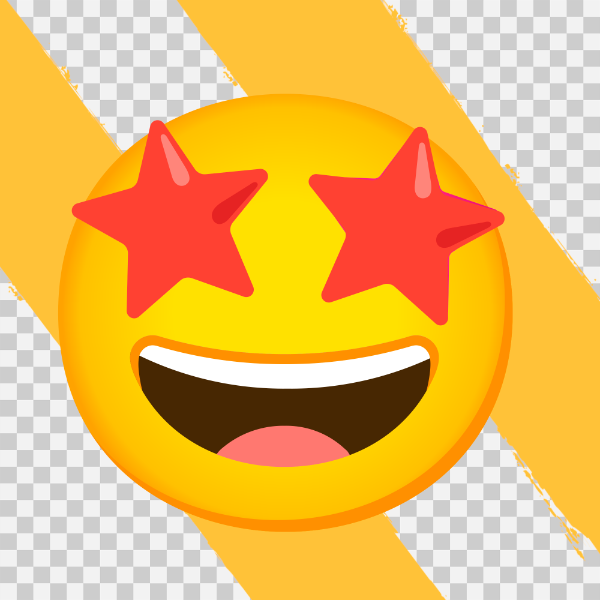 EMOJI OLHOS DE ESTRELA SEM FUNDO TRANSPARENTE PNG
