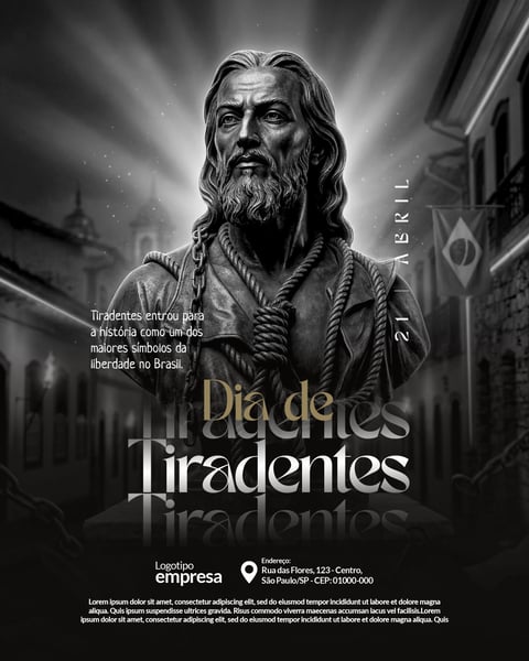 Dia de Tiradentes 21 de Abril Social Media PSD Editável