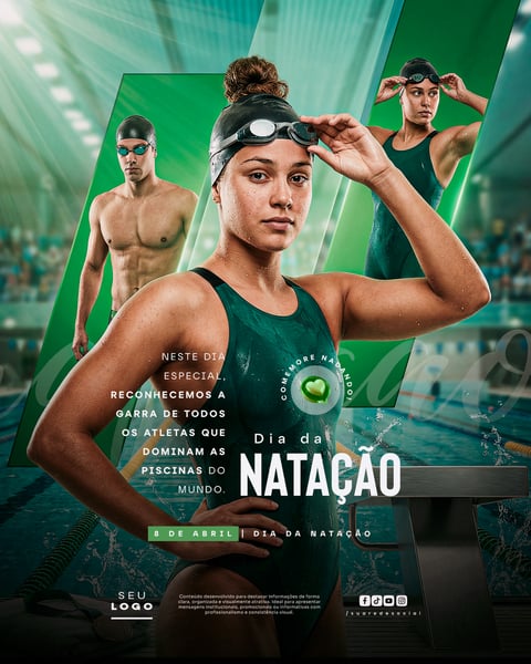 DIA DA NATAÇÃO 08 DE ABRIL SOCIAL MEDIA PSD EDITÁVEL 4