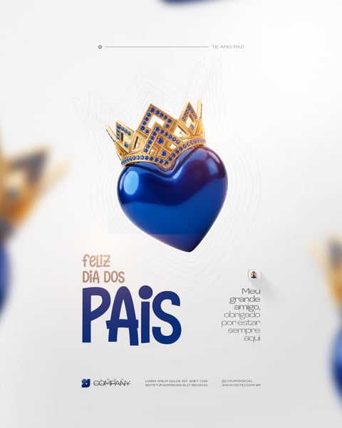 FELIZ DIA DOS PAIS MÊS DE AGOSTO AMOR DE PAI FLYER SOCIAL MEDIA PSD EDITÁVEL 2