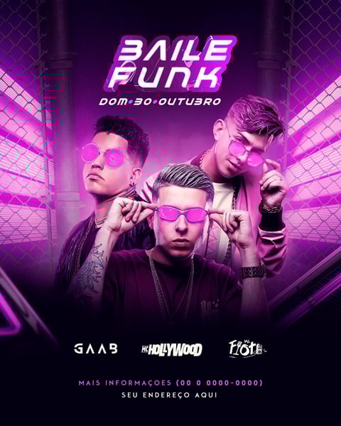 FLYER EVENTO BAILE FUNK FEED