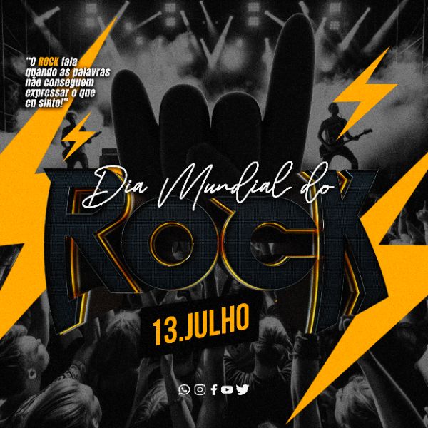 FLYER DIA MUNDIAL DO ROCK 13 DE JULHO