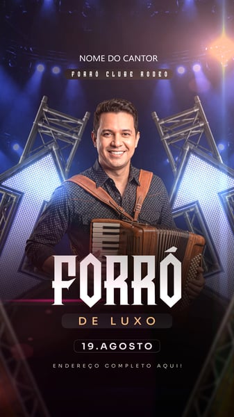 FLYER FORRÓ DE LUXO PSD VERSÃO PARA STORIES