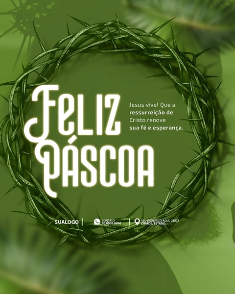 SOCIAL MEDIA FELIZ PASCOA PSD EDITÁVEL