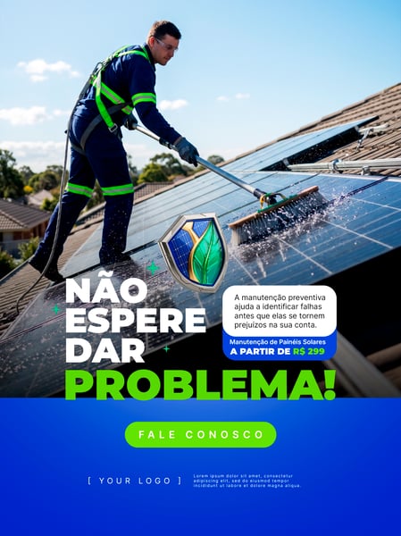 MANUTENÇÃO PREVENTIVA DE PAINÉIS SOLARES SOCIAL MEDIA FLYER PSD EDITÁVEL