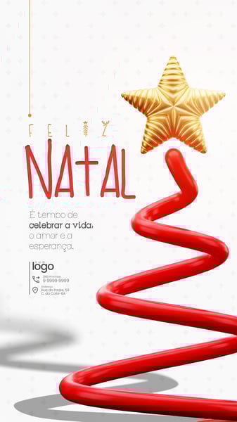 FELIZ NATAL 25 DE DEZEMBRO SOCIAL MEDIA PSD EDITÁVEL 12