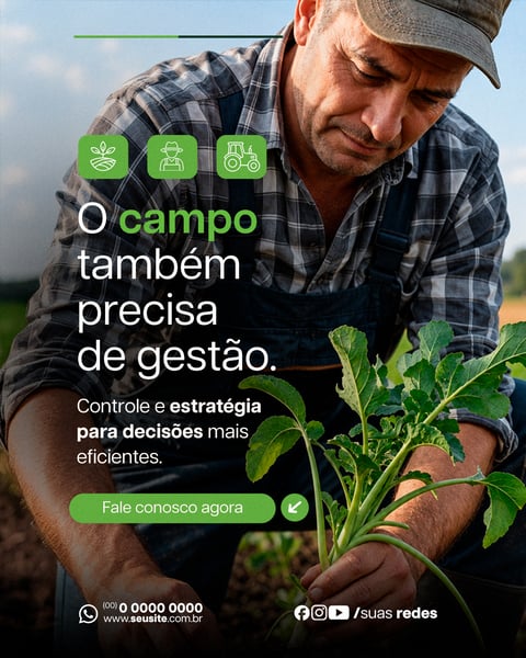 SOCIAL MEDIA AGRONEGÓCIO O CAMPO PSD EDITÁVEL
