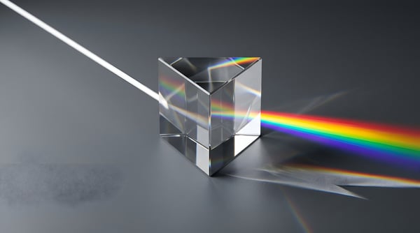 PRISMA ÓPTICO CIÊNCIA REFRAÇÃO LUZ ESPECTRO 01