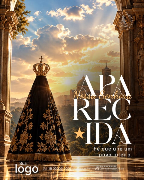 DIA DE NOSSA SENHORA APARECIDA 12 DE OUTUBRO SOCIAL MEDIA PSD EDITÁVEL 7