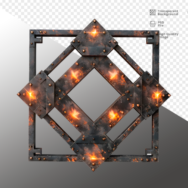 ELEMENTE DE FERRO COM LUZ - ELEMENTO 3D PARA COMPOSIÇÃO - IRON