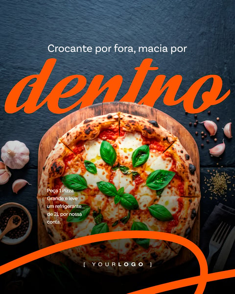 CROCANTE POR FORA PIZZARIA SOCIAL MEDIA PSD EDITÁVEL
