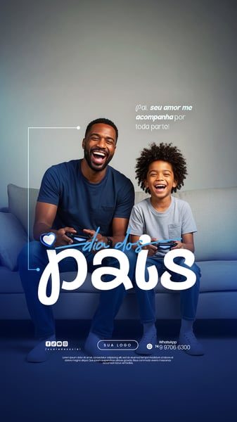 DIA DOS PAIS AGOSTO PAI - FLYER SOCIAL MEDIA PSD EDITÁVEL 7
