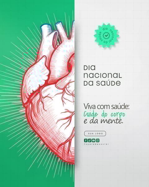 DIA NACIONAL DA SAÚDE FLYER SOCIAL MEDIA PSD EDITÁVEL 4