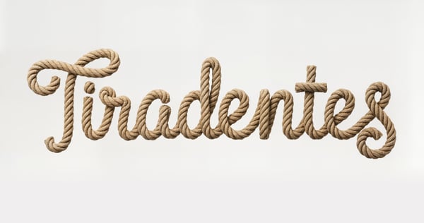 TIRADENTES ESCRITO COM CORDA EM 3D 1
