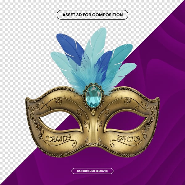 MÁSCARA DE CARNAVAL FESTA BRASIL PNG COMPOSIÇÃO 66 EDITADO