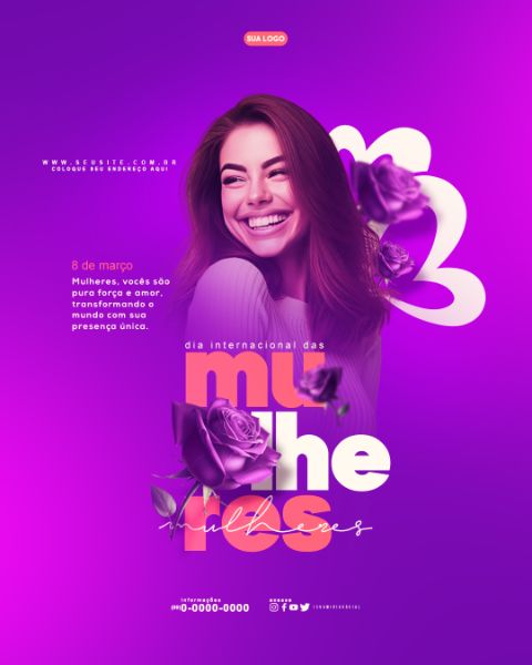 DIA INTERNACIONAL DA MULHER DIA 8 DE MARÇO 1080X1350