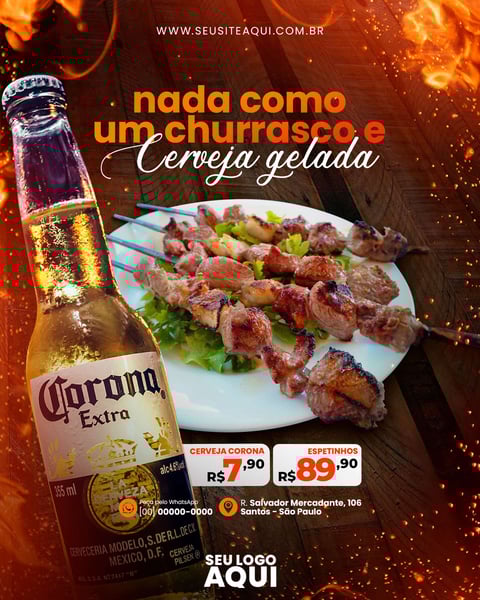 FEED VERTICAL - AÇOUGUE | CARNE | CHURRASCO | SOCIAL MEDIA | PSD EDITÁVEL