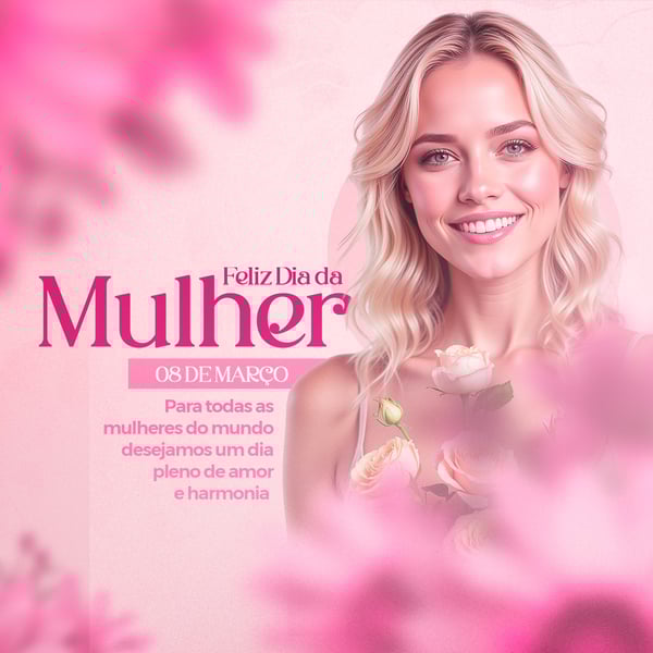POST COMEMORATIVO PARA O DIA DA MULHER MODELO 03