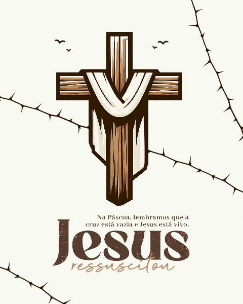 PÁSCOA JESUS CRISTO MINIMALISTA SOCIAL MEDIA