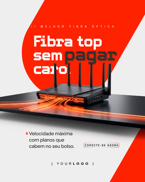 FIBRA TOP SEM PAGAR CARO INTERNET SOCIAL MEDIA PSD EDITÁVEL