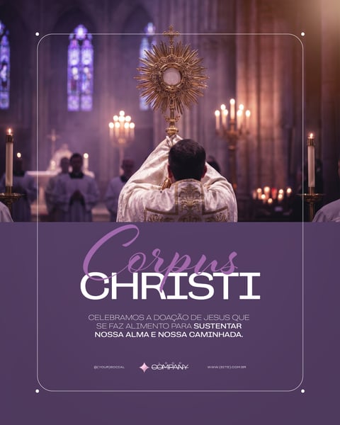 CELEBRAÇÃO DE CORPUS CHRISTI IGREJA CATÓLICA SOCIAL MEDIA PSD EDITÁVEL 3