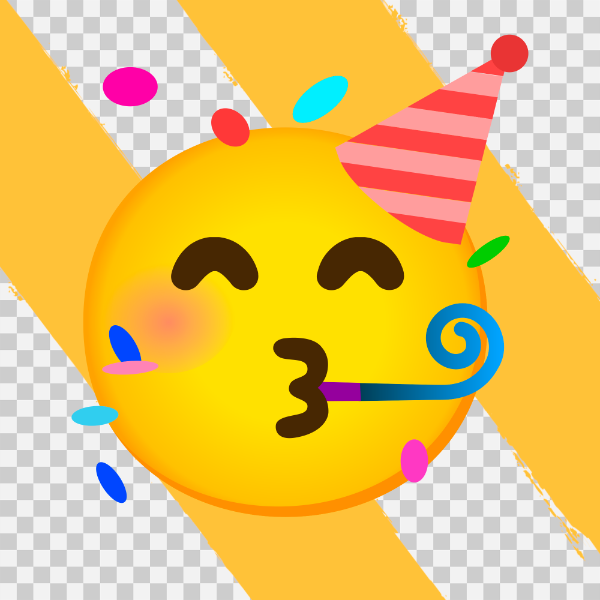 EMOJI CELEBRAÇÃO ANIVERSÁRIO SEM FUNDO TRANSPARENTE PNG