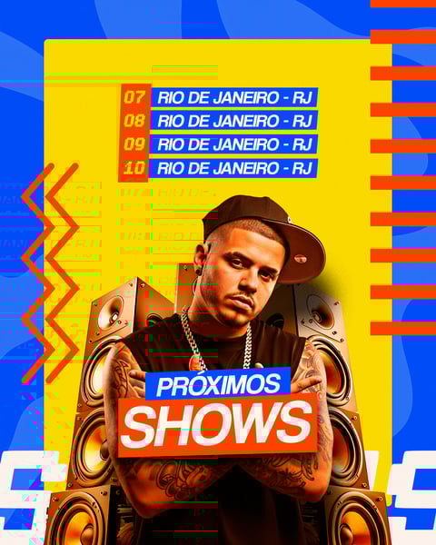 FLYER EVENTO PRÓXIMOS SHOWS AGENDA PSD FEED 108
