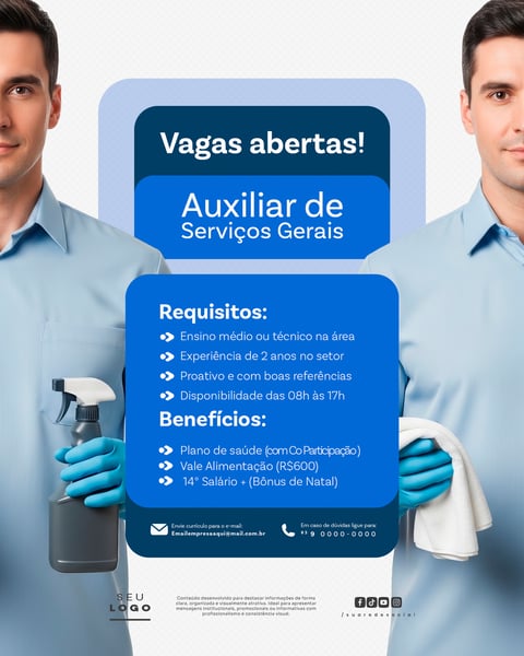 RECRUTAMENTO EMPREGO TEMOS VAGAS ABERTAS CONTRATAÇÃO SOCIAL MEDIA PSD EDITÁVEL 18