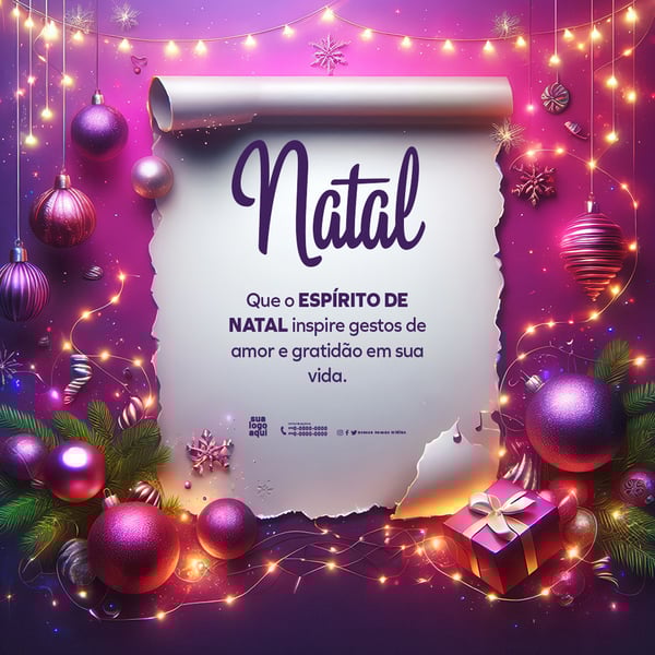 AZA NATAL BACKGROUND COM ENFEITES NATALINO PARA ESCRITA, MERRY CHRISTMAS AND HAPPY HOLIDAYS, END OF YEAR PARTIES FEED (11)