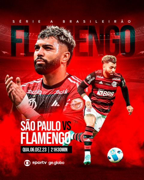 FLAMENGO X SÃO PAULO GABIGOL FUTEBOL PSD