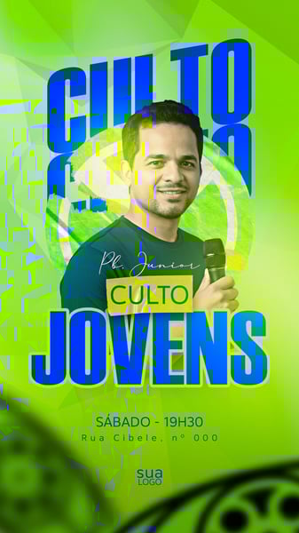 FLYER GOSPEL CULTO DE JOVENS - PSD STORY