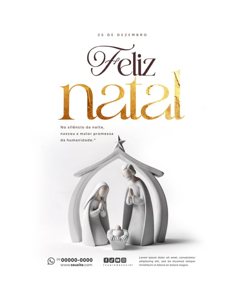 	 Feliz Natal 25 de Dezembro Social Media PSD Editável