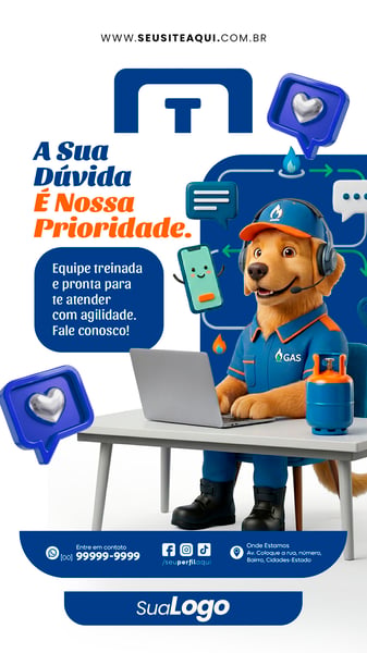 STORY DISTRIBUIDORA DE GÁS SOCIAL MEDIA PSD EDITÁVEL TEMPLATE 06