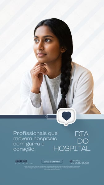 DIA DO HOSPITAL 2 DE JULHO CAMPANHA DE SAÚDE SOCIAL MEDIA PSD EDITÁVEL 4 STORY