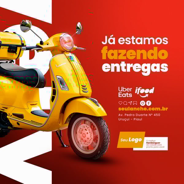 ESTAMOS FAZENDO ENTREGAS HAMBÚRGUER