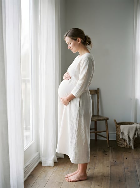 MULHER GRÁVIDA SEGURANDO O BARRIGA 9