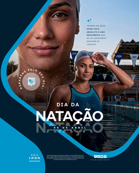 DIA DA NATAÇÃO 08 DE ABRIL SOCIAL MEDIA PSD EDITÁVEL 5