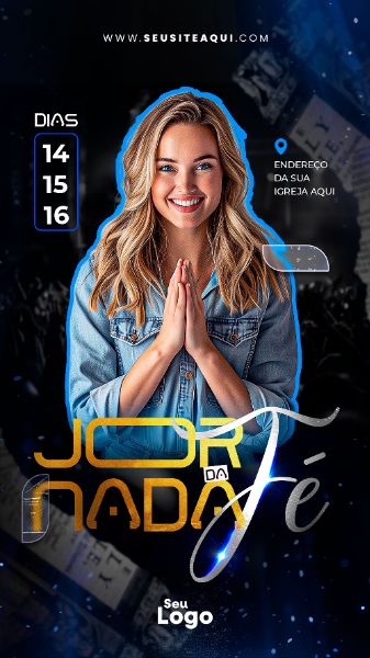 STORY - FLYER JORNADA DA FÉ - IGREJA, CHURCH, GOSPEL | PSD EDITÁVEL
