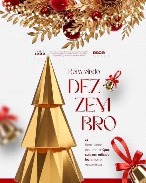 BEM VINDO DEZEMBRO SOCIAL MEDIA PSD EDITÁVEL 3